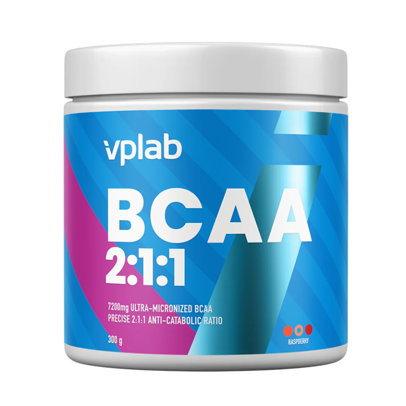Комплекс незамінних амінокислот, VPLab, BCAA 2-1-1 - 300g, Raspberry