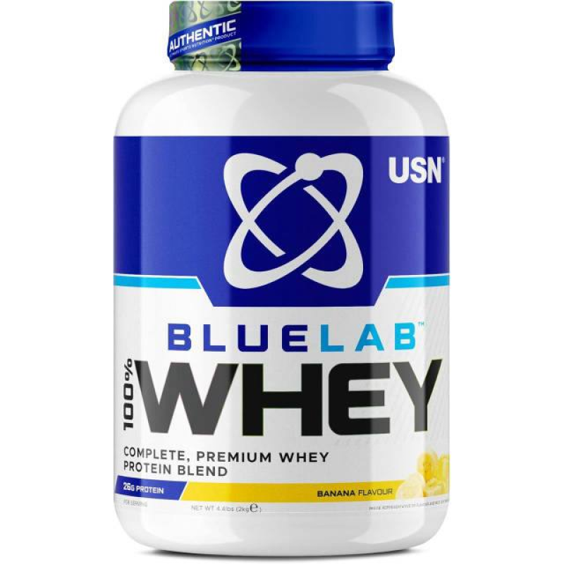 Сироватковий протеїн, Blue Lab 100% Whey Premium Protein 2000 g, Банан