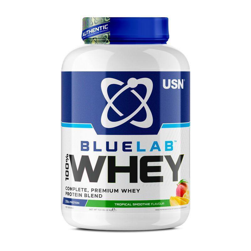 Сироватковий протеїн, Blue Lab 100% Whey Premium Protein 2000 g, Тропічні фрукти 