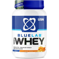 Сироватковий протеїн, Blue Lab 100% Whey Premium Protein 908 g, Попкорн-карамель