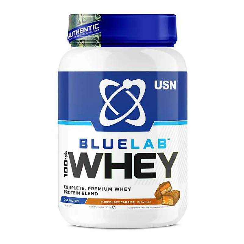 Сироватковий протеїн, Blue Lab 100% Whey Premium Protein 908 g, Шоколад-карамель 