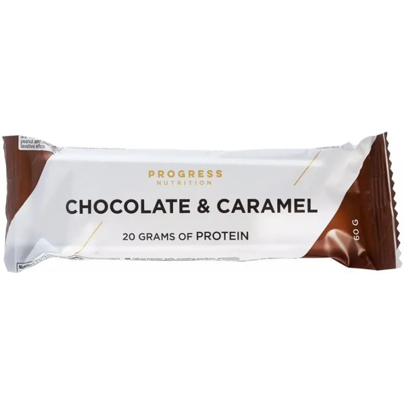 Протеїновий батончик Progress Nutrition Protein Bar - 60g, Шоколад із карамеллю
