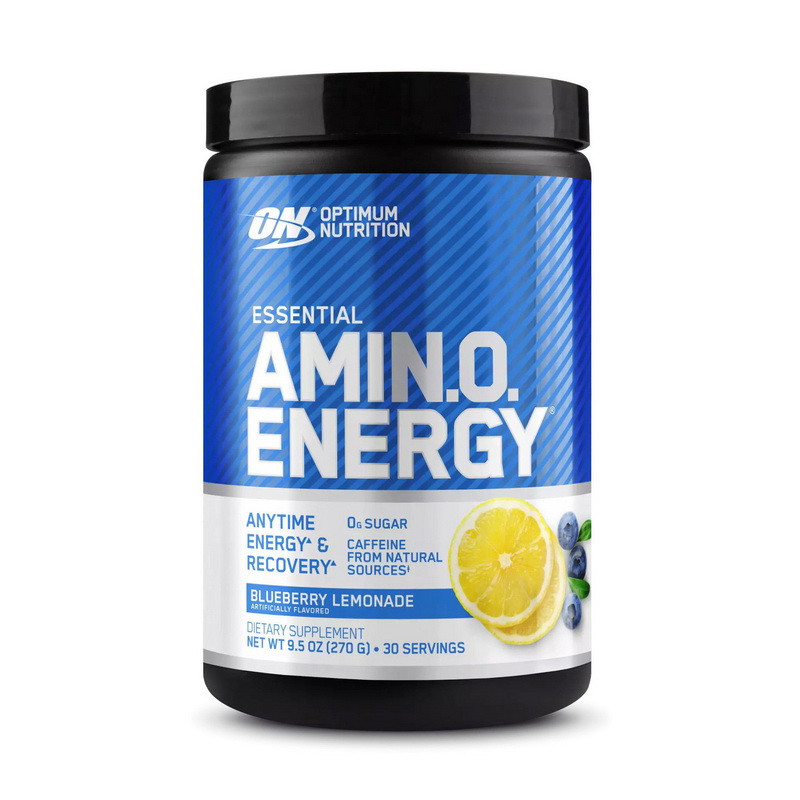 Комплекс амінокислот, Optimum Nutrition, Essential Amino Energy, 270гр (30 порцій), Чорниця-Лимон