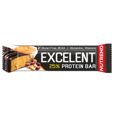 Протеїновий батончик, Nutrend Excelent Protein Bar, 85г, Арахісове масло в молочному шоколаді