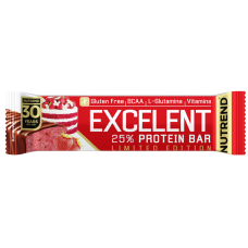 Протеїновий батончик, Nutrend Excelent Protein Bar, 85г, Полуничний чізкейк у молочному шоколаді