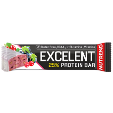 Протеїновий батончик, Nutrend Excelent Protein Bar, 85г, Смородина-журавлина в йогуртовій глазурі