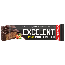 Протеїновий батончик, Nutrend Excelent Protein Bar, 85г, Шоколад з горіхами у молочному шоколаді