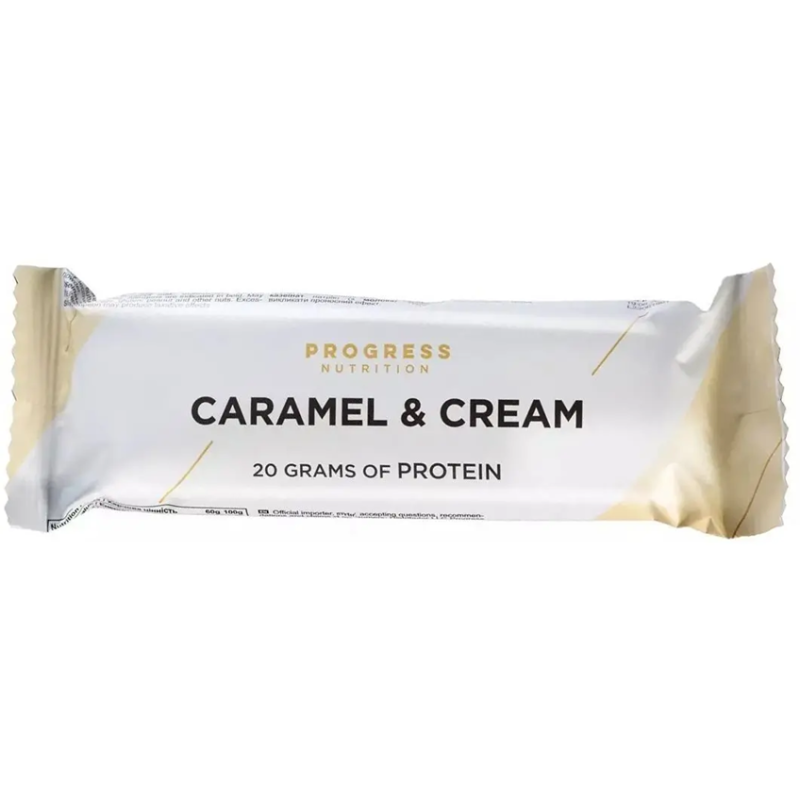 Протеїновий батончик Progress Nutrition Protein Bar - 60g, Карамель із кремом