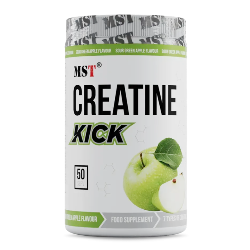 Комплексний креатин, MST Creatine Kick 7in1, Креатин кік 500 гр. (50 порцій) Зелене яблуко