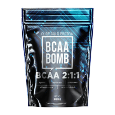 Комплекс амінокислот, Pure Gold BCAA Bomb 2-1-1, 500g, 