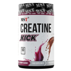 Комплексний креатин, MST Creatine Kick 7in1, Креатин кік 500 грамів (50 порцій) Кола-вишня