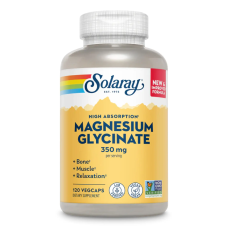 Магній гліцинат для нервової системи та покращення сну, Solaray Magnesium Glycinate 350мг - 120 вкапсул