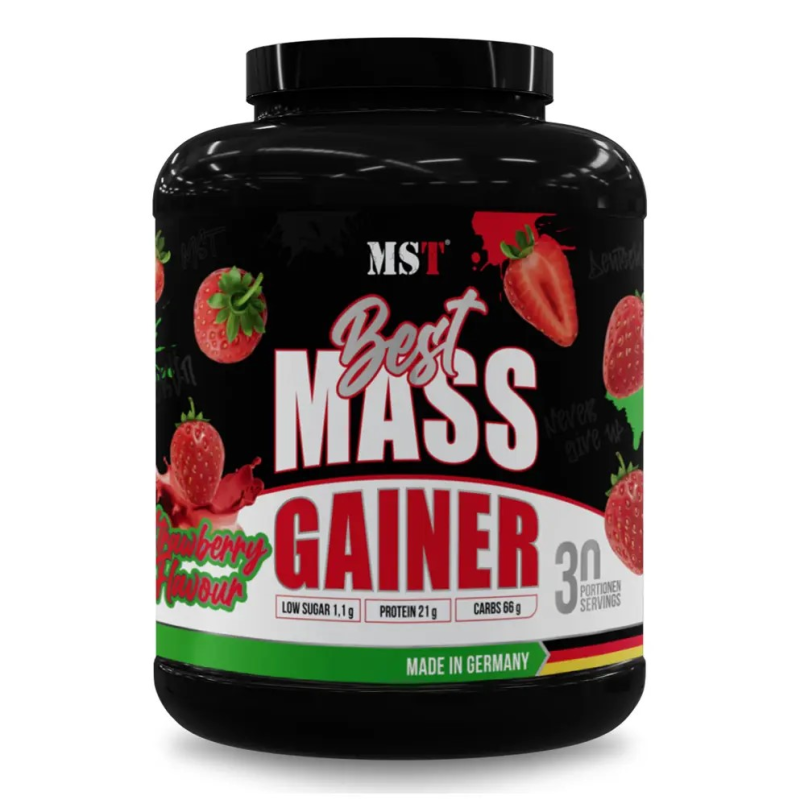 Гейнер, MST BEST Mass Gainer Strawberry (Полуниця) 3 kg