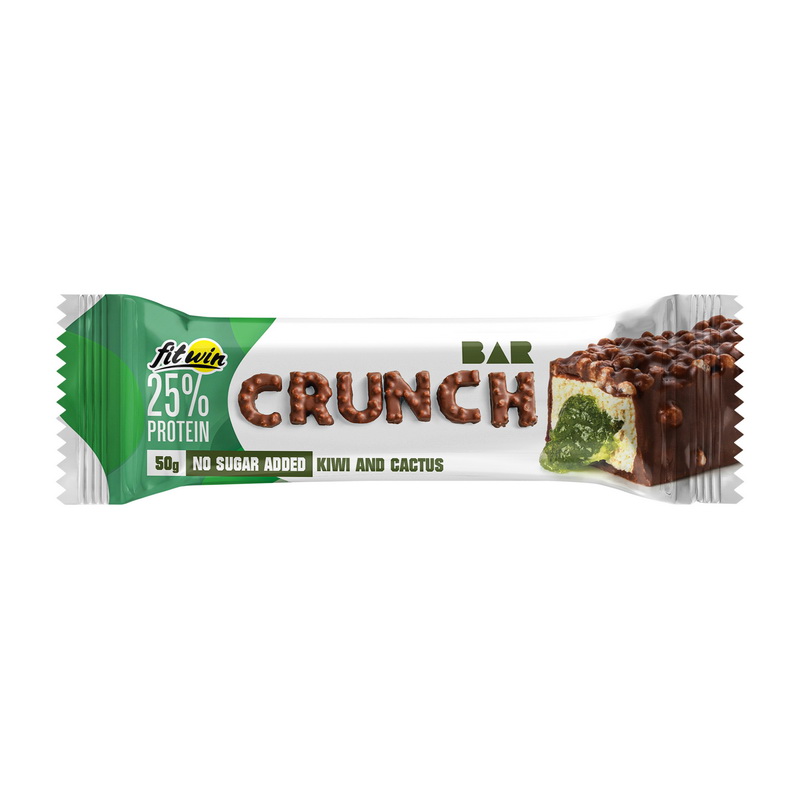 Протеїновий батончик Crunch Bar КІВІ КАКТУС без цукру 50 г 25%