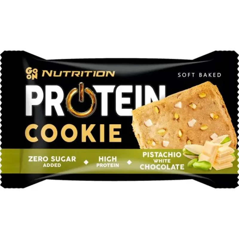 Протеїнове печиво Go On Nutrition Protein Cookie 50 г, Фісташка - Білий шоколад Протеїнове печиво Go On Nutrition Protein Cookie 50 г, Фісташка - Білий шоколад