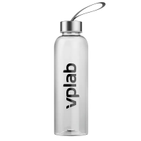 Пляшка для води, VPLAB Plastic bottle black logo - 580ml